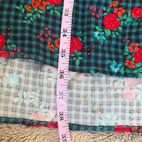 Matilda Jane Follow Your Dreams Fa La La Shirt Dress Sz S plaid floral - Picture 15 of 16